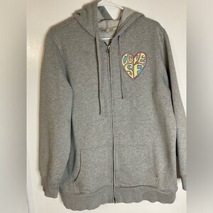Old Navy gray love zip jacket Size XXL